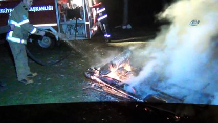 Orman yangını için gittiler, yanan karyolayı söndürdüler