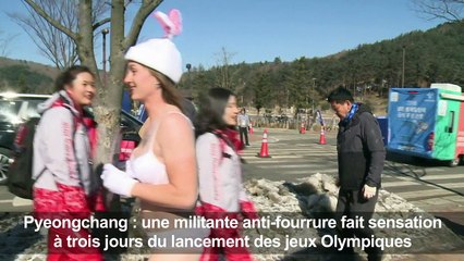 JO-2018: une militante anti-fourrure se dénude en plein froid