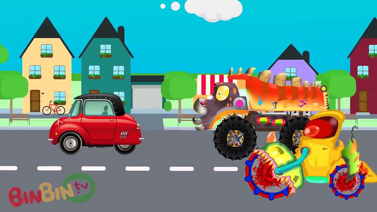 Good Mixer Truck against Evil Mixer Truck, Dump Truck and Evil Road Roller | Good vs Evil| BinBin Tv