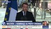 Par l'hommage au préfet Érignac, "nous scellons notre union indéfectible dans la République", déclare Emmanuel Macron