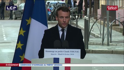 REPLAY. Le discours d'Emmanuel Macron en hommage à l'assassinat du préfet Erignac