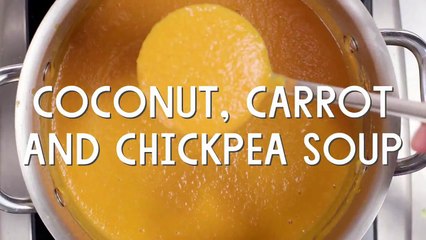 Coconut, Carrot and Chickpea Soup