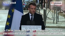 Hommage au préfet Érignac: «La Corse a été salie par ce crime» lance Macron