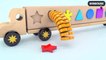 Learn Shapes and Colors with The WOODEN Shapes Truck for Kids - Colours Collection for Children