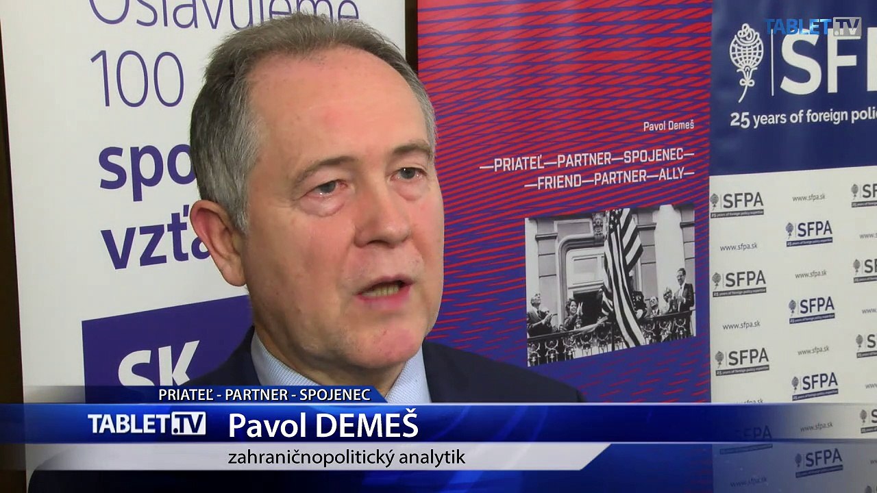 Pavol Demeš predstavil knihu o vzťahoch SR s USA od Nežnej revolúcie