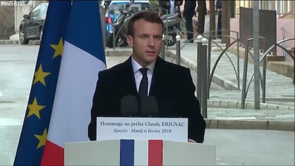 Emmanuel Macron : "La Corse a été salie"
