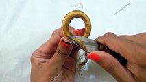 Onam Special: How to make Earrings using Silk Thread at Home | Tutorial