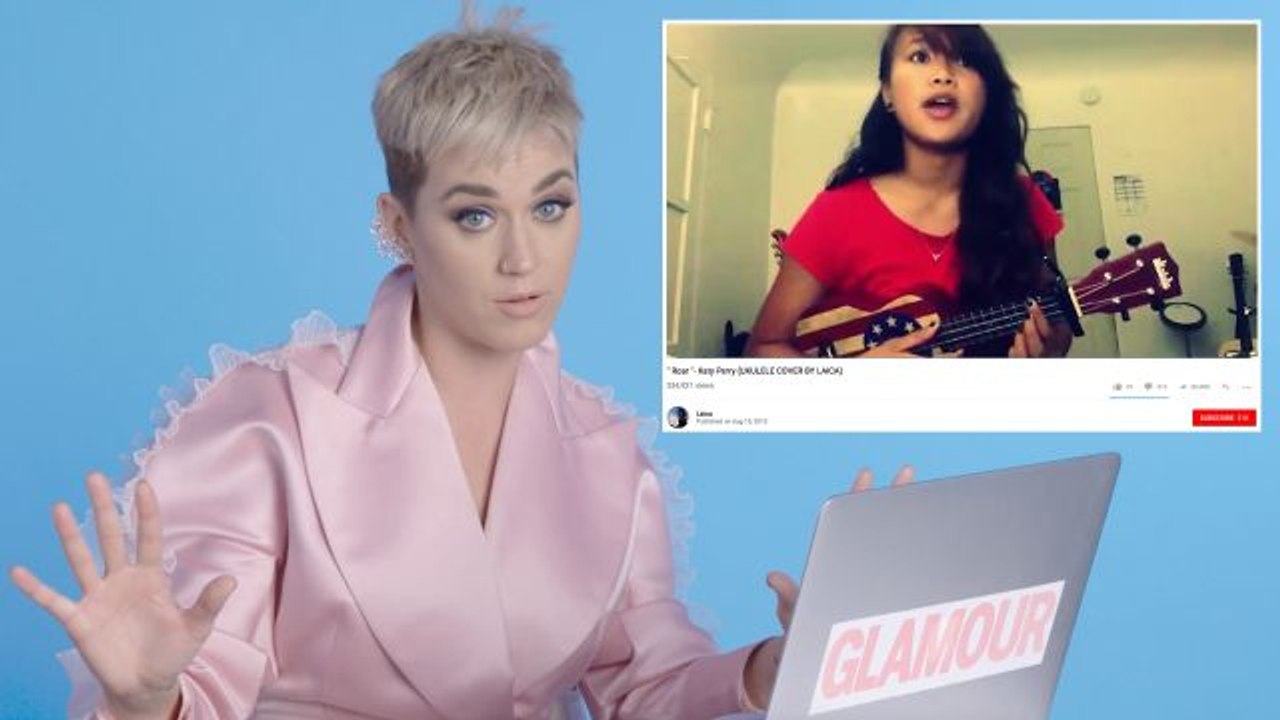 Katy Perry Watches Fan Covers On YouTube