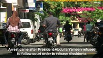 Ex-Maldives' leader delivers message on Twitter before arrest
