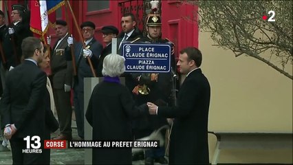 Corse : Emmanuel Macron rend hommage au préfet Érignac