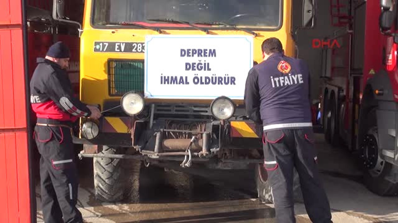 Çanakkale-Hizmet Araçlarıyla Depreme Duyarlılık Mesajı