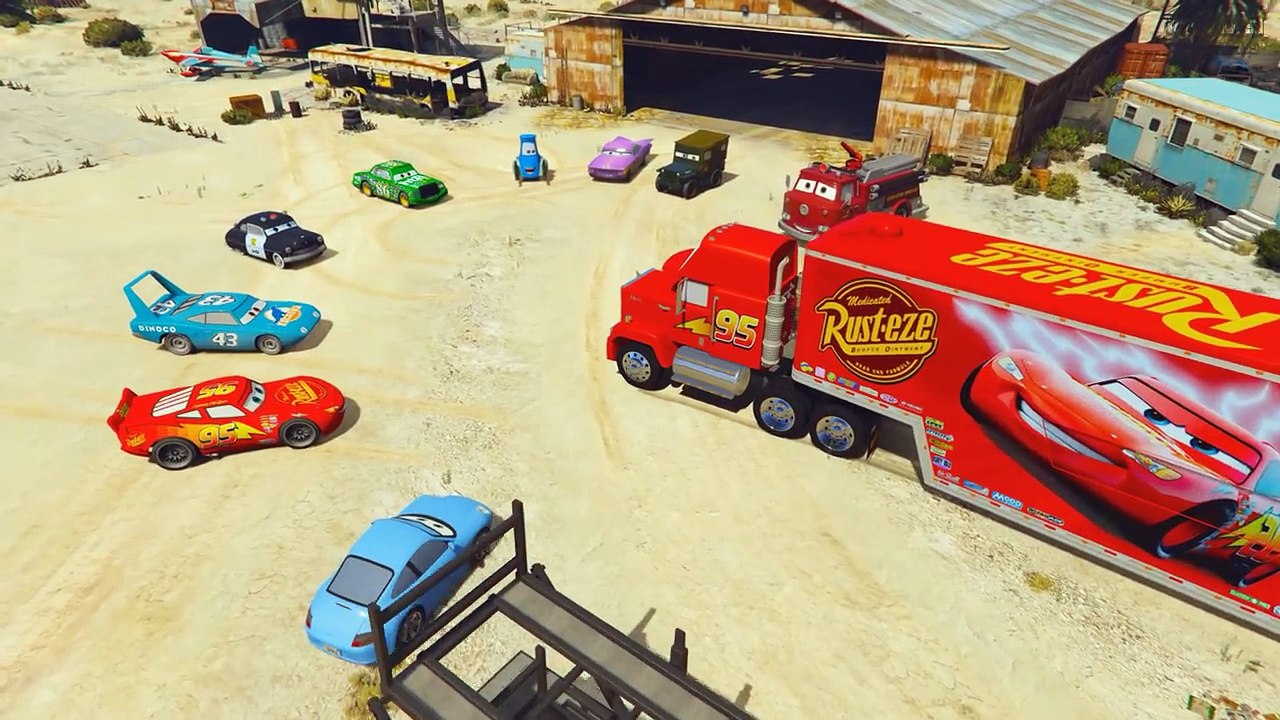 Disney Pixar Cars Mack Truck Lightning McQueen and Friends Videos for Kids Songs for Children