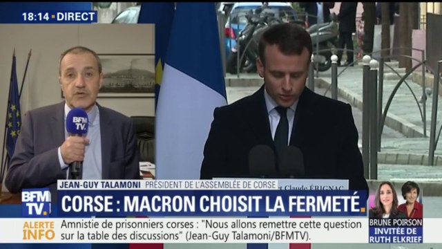Nous attendons qu'Emmanuel Macron ouvre la voie à des négociations constructives , lance le président de l'Assemblée de Corse
