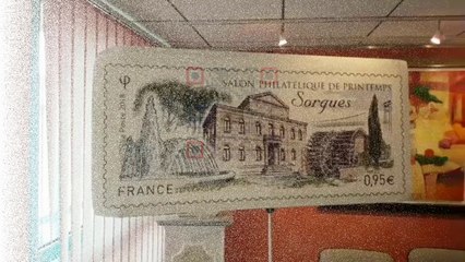 Présentation du timbre de la ville de Sorgues - 6 février 2018