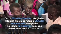 Crianças refugiadas têm cinco vezes mais chances de estar fora da escola