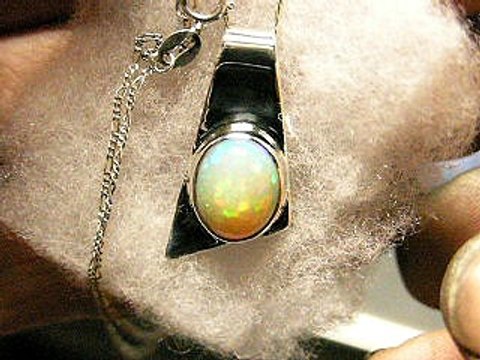 Sterling Necklace with Ethiopian Opal Ebay Biocrystal1960