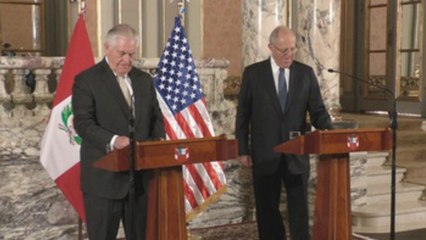 Rex W. Tillerson agradece a Kuczynski liderazgo de Perú contra crisis de Venezuela