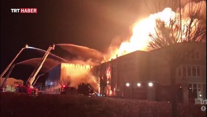 Kocaeli'de parfüm fabrikasında yangın