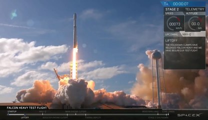 vidéo du Lancement du Falcon Heavy de SpaceX