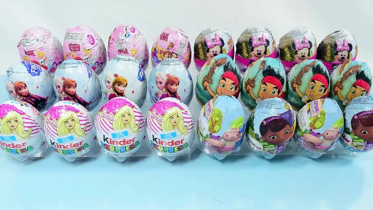 Huevos Sorpresa de Barbie, Frozen, Dra Juguetes, Minnie, Jake y los piratas-JuguetesYSorpresas