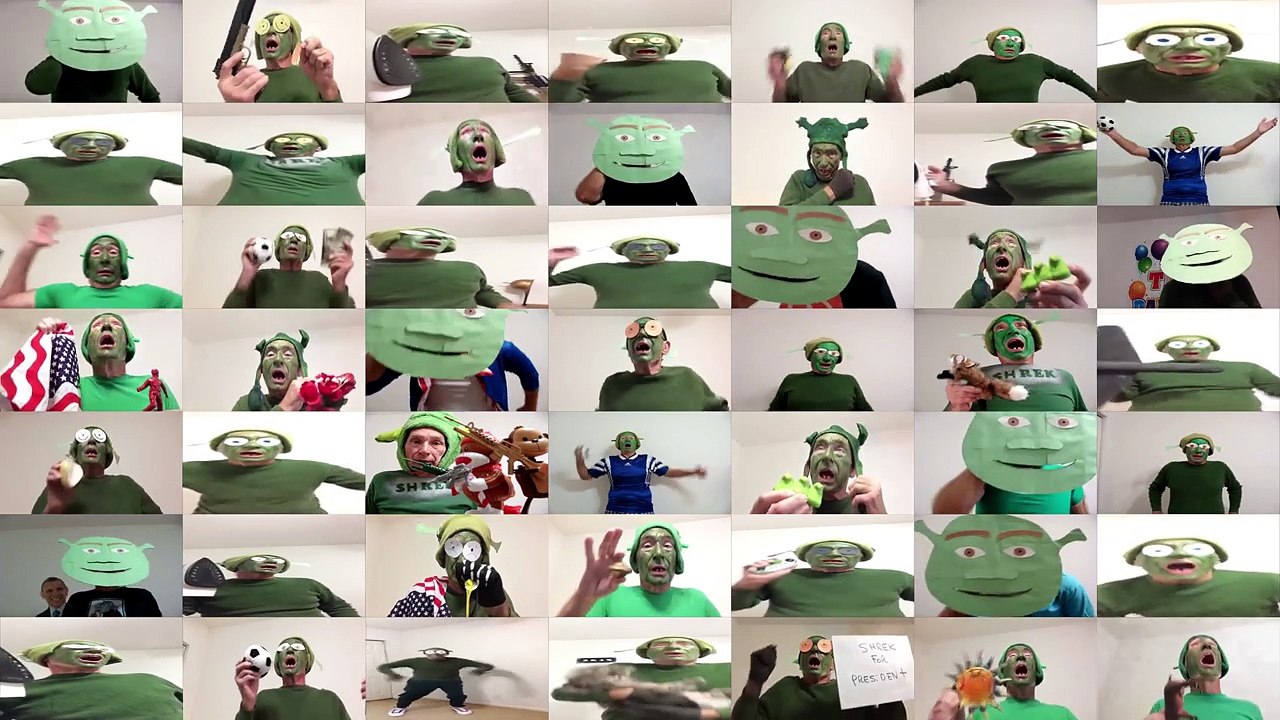 49 Ray Sipe Shrek Roar Videos Played at Once [4K]