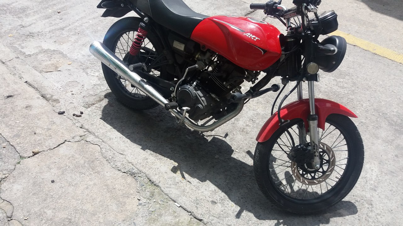 en la moto