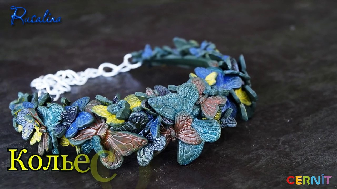 Колье с бабочками ❤ Мастер-класс ❤ Полимерная глина ❤ Polymer clay tutorial