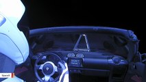 Here's A View Of Tesla During SpaceX Falcon Heavy Test Flight