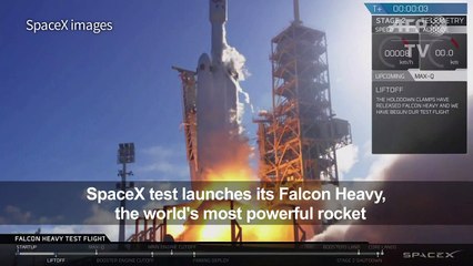 SpaceX launches world's most powerful rocket toward Mars