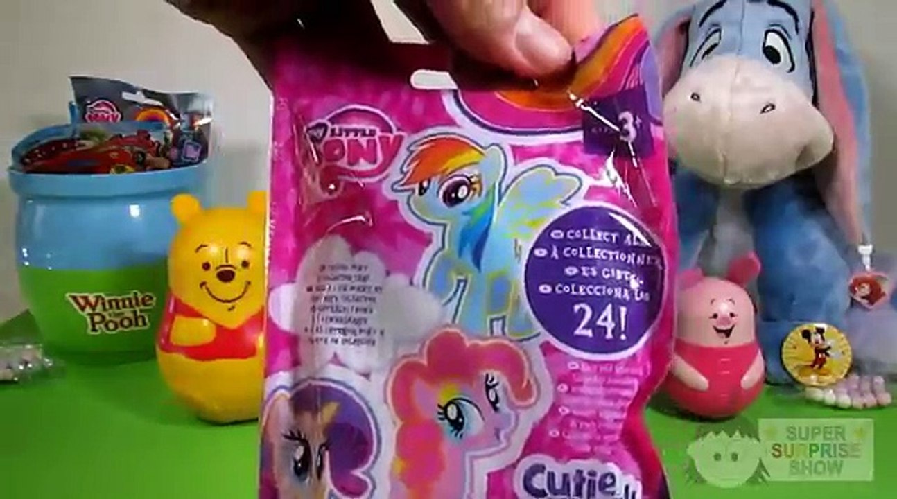 Winnie The Pooh Stacking Cups Surprise Eggs Tigger Eeyore Piglet Huevos Sorpresa Bubble Guppies MLP