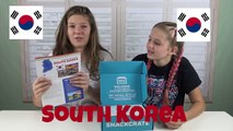 SNACK CRATE UNBOXING || AMERICANS TRYING SOUTH KOREAN SNACKS AND SWEETS || Taylor and Vanessa