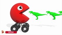 Learn Colors With Surprise Eggs Pacman Dinosaurs Colors - Colors Dinosaurs Cartoons For Children