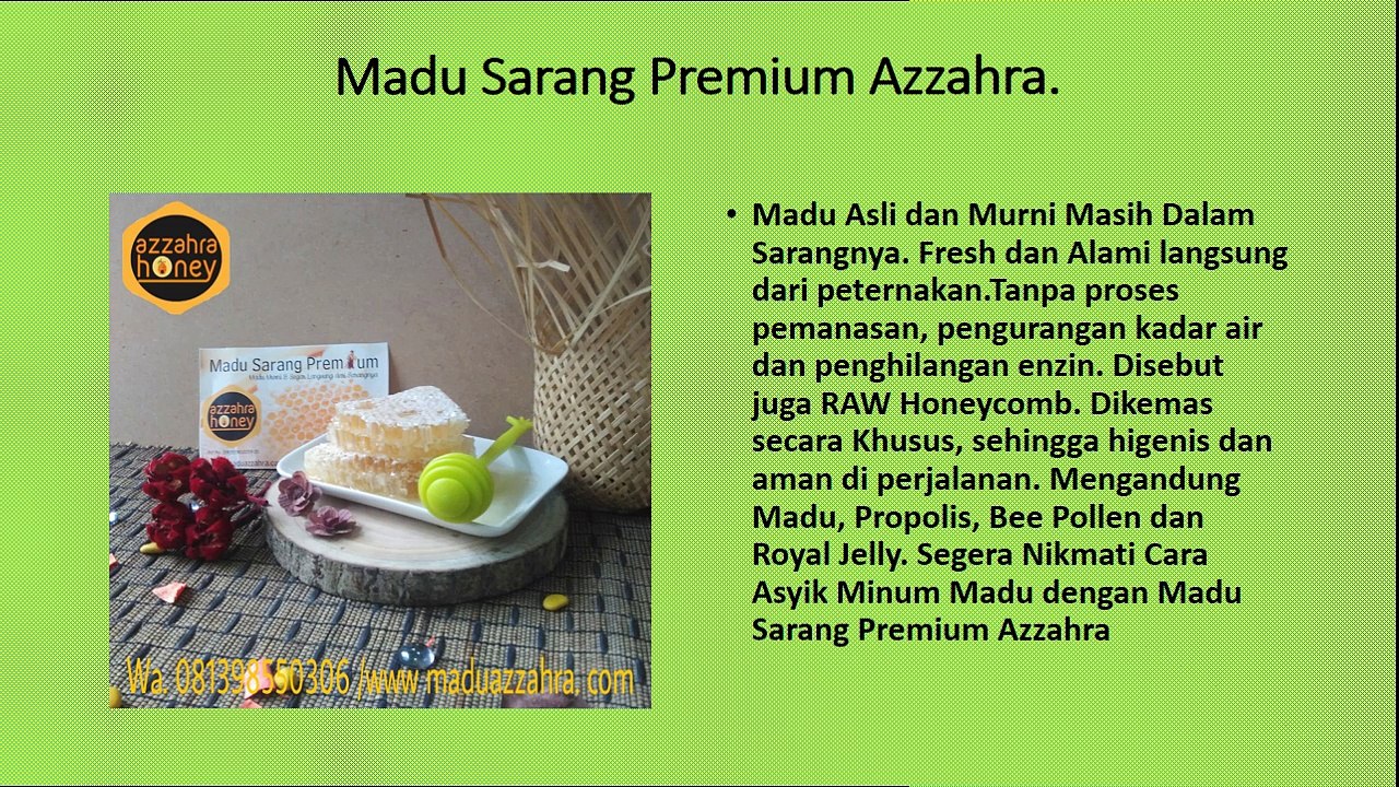 Garansi Uang Kembali, WA +62 813-9855-0306, Madu dari Sarang Lebah2