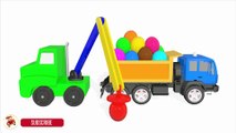 Learn Colors With Balls Surprise Eggs Truck Cars Vehicles For Kids - Vegetables Fruits for Toddlers