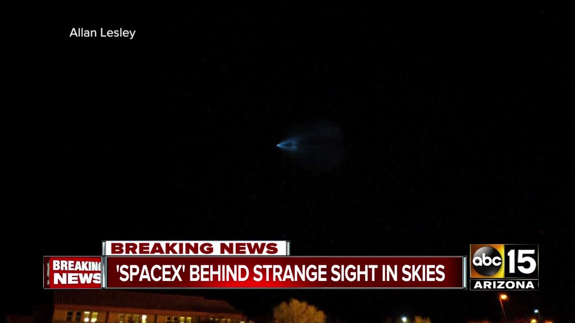 Apparent SpaceX rocket burn seen from Arizona