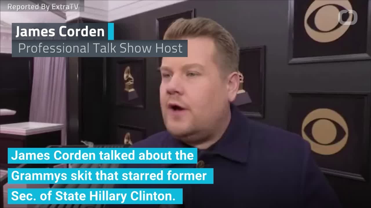 James Corden on Hillary Clinton’s Grammys Skit
