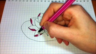 Простые рисунки #314 Как нарисовать Лотос