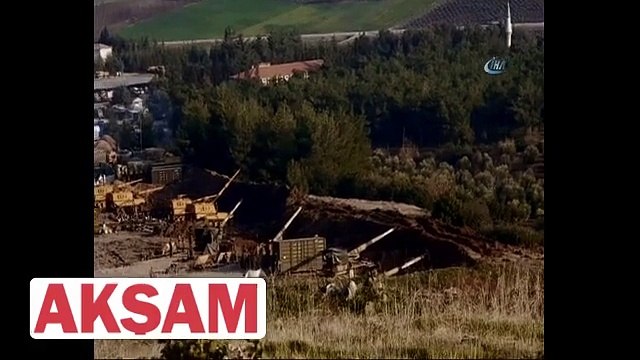 Sakarya Tepesi’ndeki terör örgütü PYD mevzileri böyle ateş altına alındı