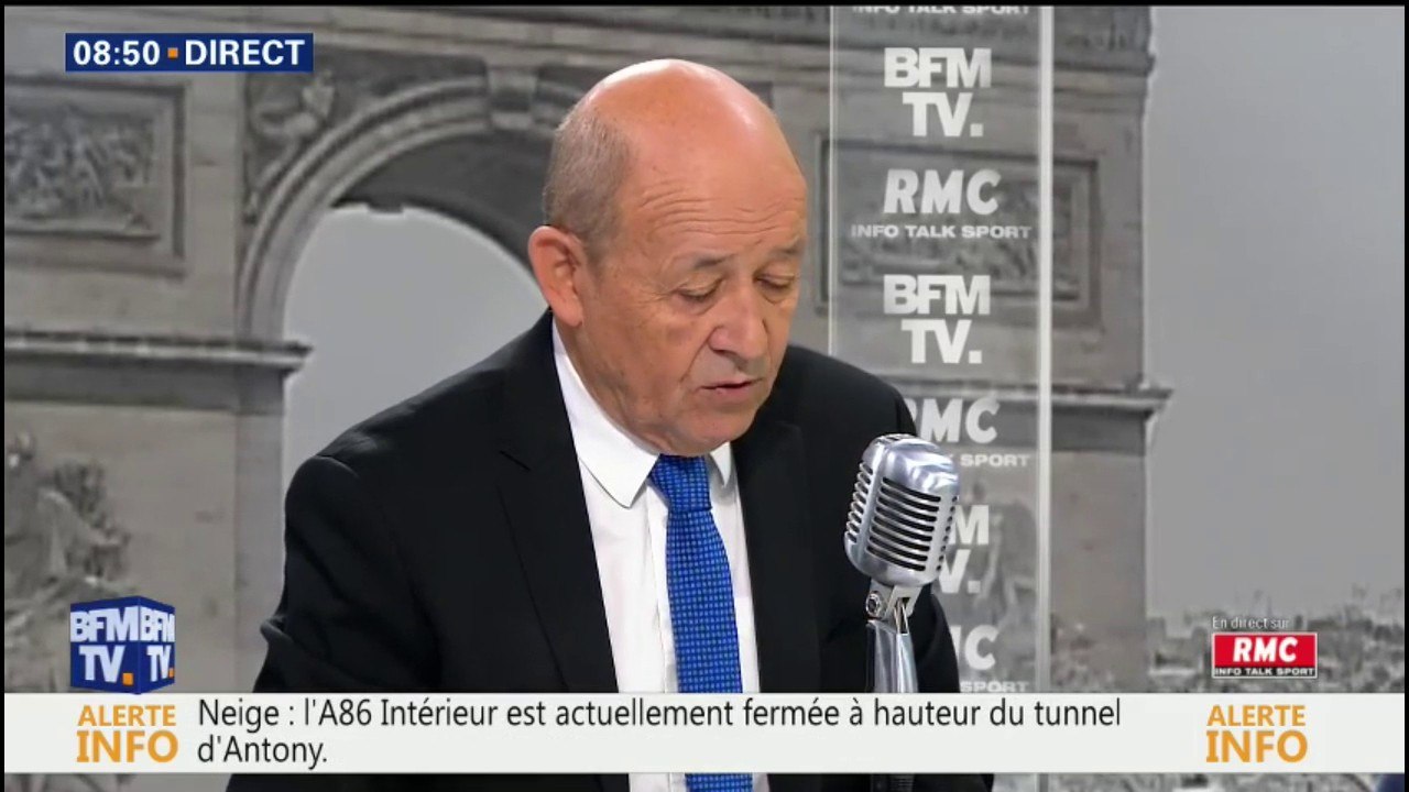 “Une centaine” de jihadistes français arrêtés par les kurdes en Syrie et “jugés par les autorités judiciaires locales”, indique Jean-Yves Le Drian #BourdinDirect