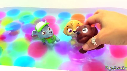 Paw Patrol Merpups Squirters Swim in GIANT Orbeez