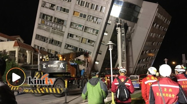 Taiwan dilanda gempa 6.4 magnitud, bangunan runtuh