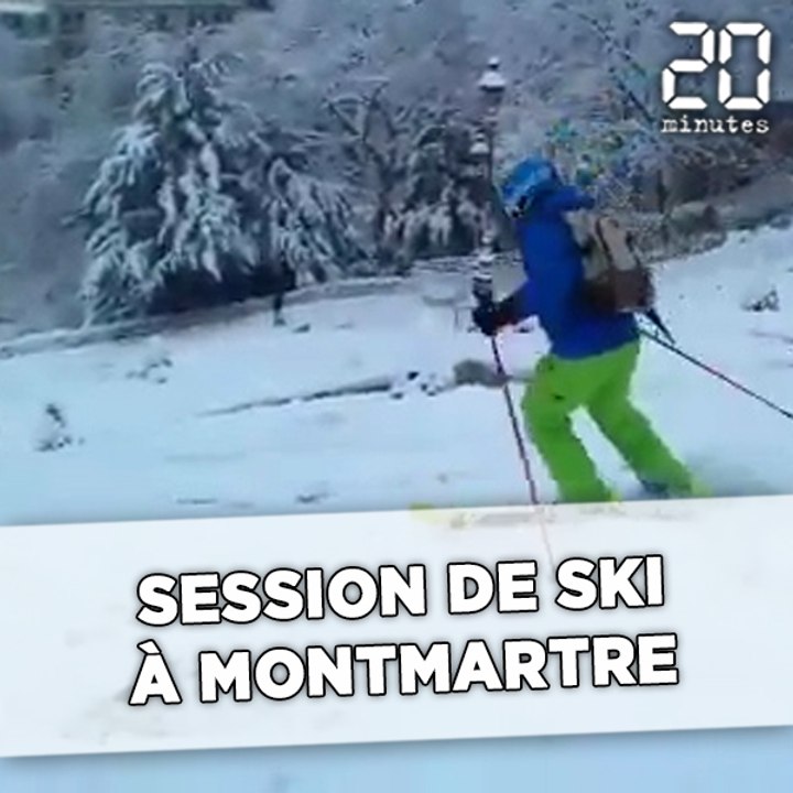 Ils s'offrent une session de ski à Montmartre