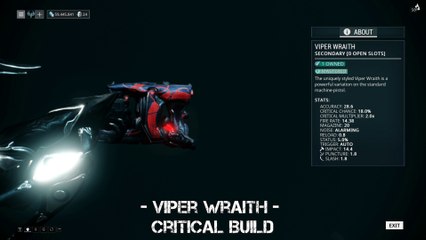 Warframe Viper Wraith - Critical Build (Hydraulic Crosshairs VS Stinging Truth)