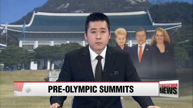 President Moon meets with Canadian Governor General and Lithuanian President