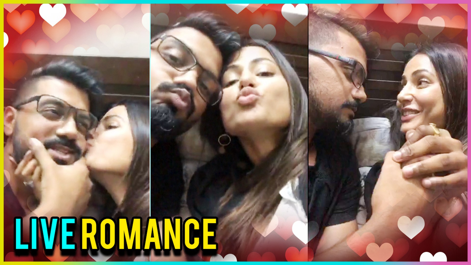 Hina Khan And Rocky Jaiswal KISS During LIVE CHAT | HIRO Romance