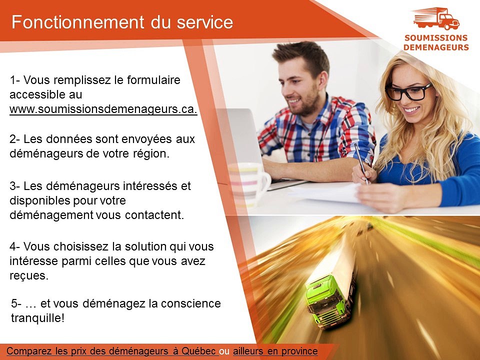 Soumissions Déménageurs | Déménagement économique et haut de gamme