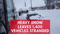 Hundreds of motorists stranded on Japanese highway after heavy snow