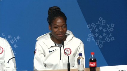 US short track speed skater jokes she'll kill anyone in her way