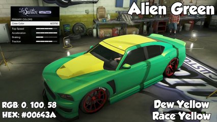 GTA 5 Online - "Alien Green" & "Verdant Green" Modded Paint Jobs! [Touch Up Tuesday]