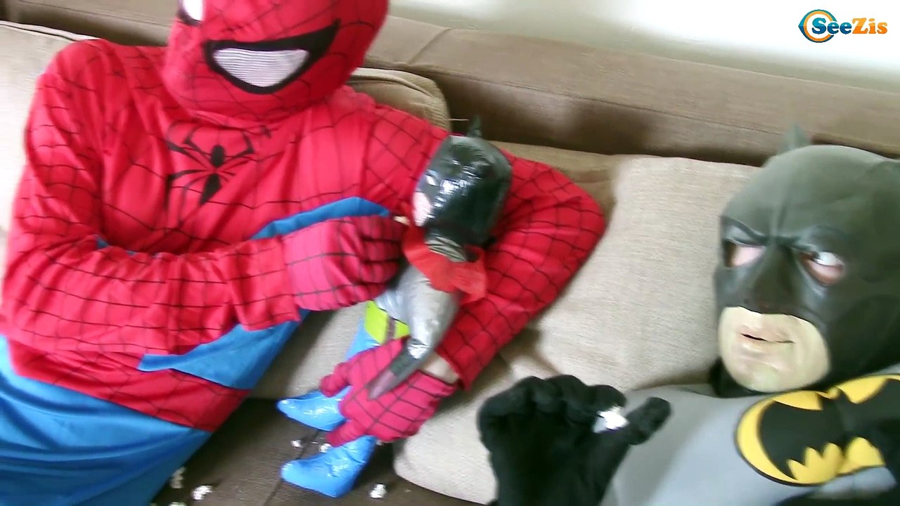 Spiderman & Batman & Frozen Elsa & Maleficent Superheroes in...
